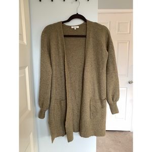 madewell | olive cardigan